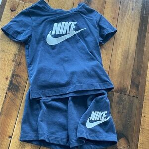 Toddler 3T Nike Navy and White Logo Tee & Shorts Set